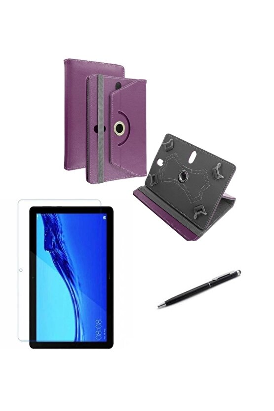 Samsung TabS6 Lite SMP610 10.4 Standlı Tablet Kılıfı+Nano Kırılmaz Ekran Koruyucu+Dokunmatik Kalem