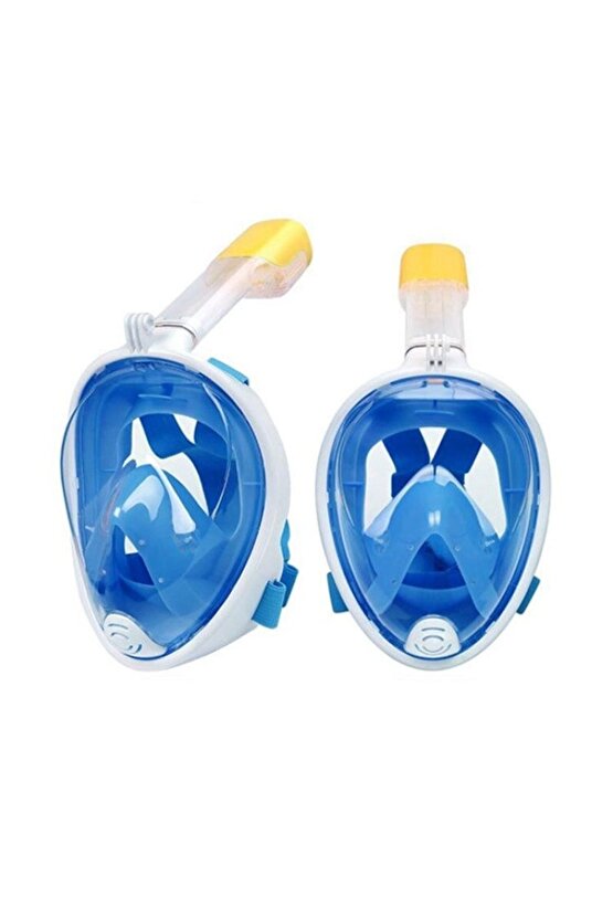 Tam Yüz Dalış Maskesi Buğu Önleyici Şnorkel Fullface Yüzücü Maskesi