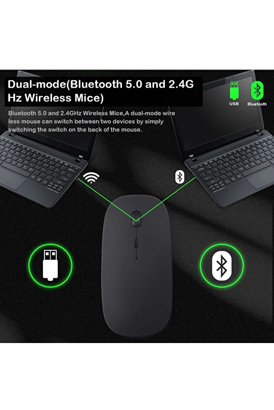 Honor Pad X8 Lite Tablet İçin Uyumlu Slim Şarjlı Bluetooth Klavye ve Mouse Seti