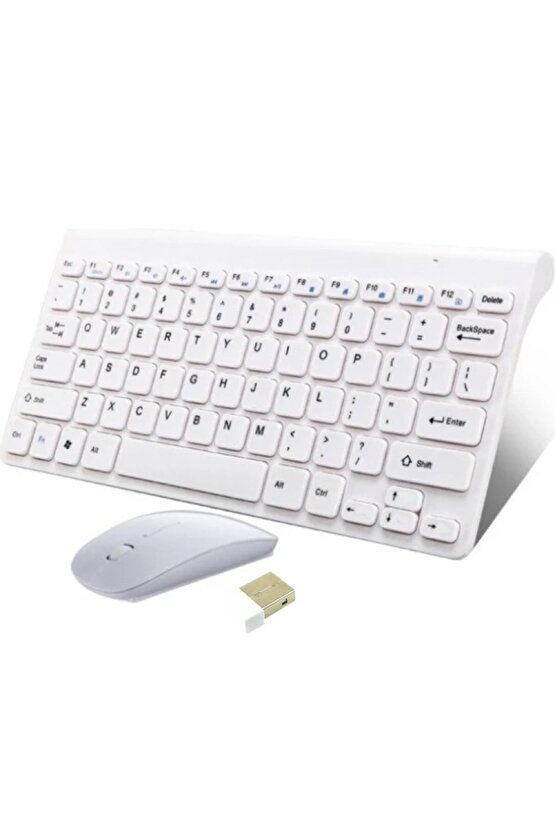 Lenovo Yoga Smart Tab Tb-x705f Uyumlu Kablosuz Taşınabilir Q Klavye Ve Mouse Set Beyaz
