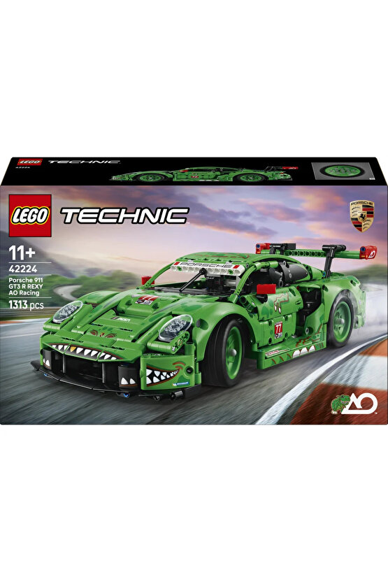 ® Technic™ Porsche 911 GT3 R REXY AO Racing Araba 42224 – 11+ Oyuncak Yapım Seti (1313 Parça)