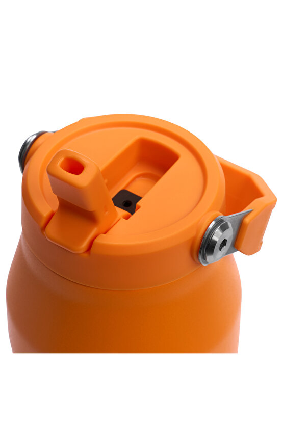 The IceFlow Flip Straw 2.0 Pipetli Termos Bardak 1.06 LT  Goldenrod Coral