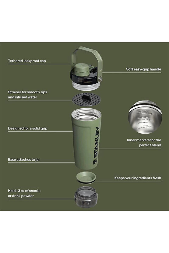 The Activate Shaker 0.6L  20oz  Haki