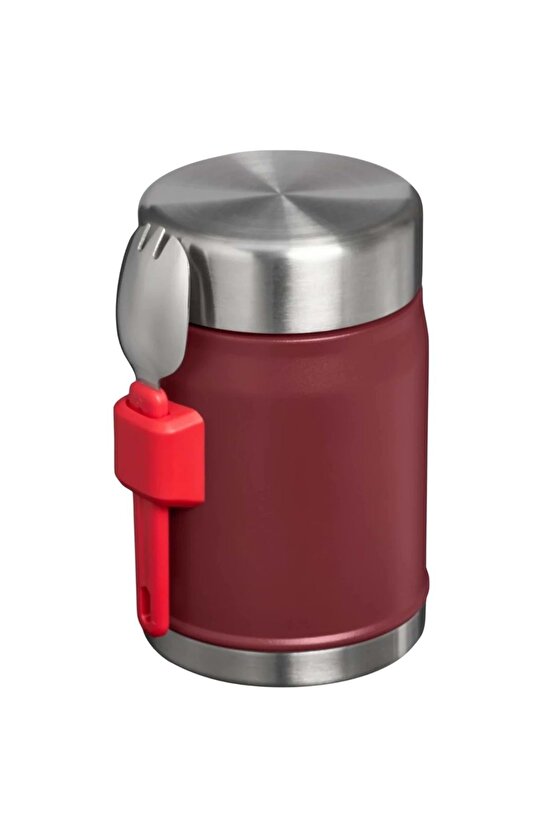 Classic Legendary Kaşıklı Yemek Termosu 0.4L Termos Kamp Matara BORDO