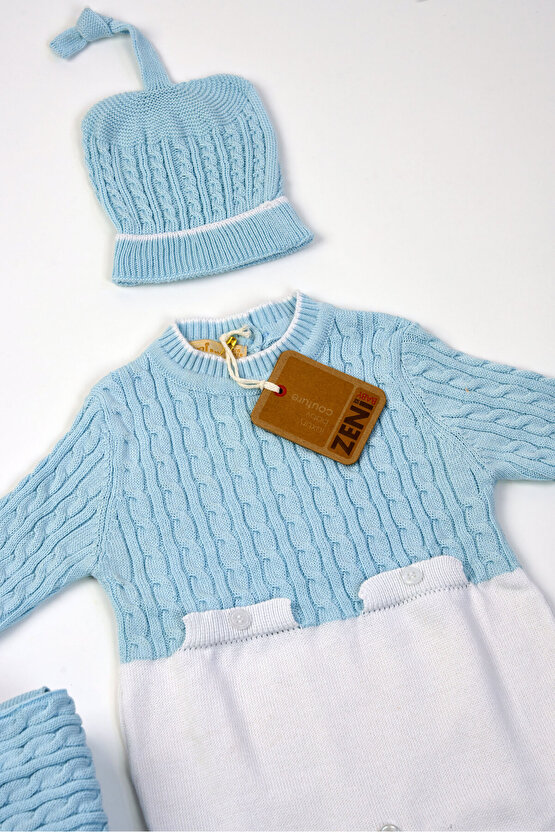 Yeni Doğan 5li Örme Triko Tulum Set (Özel Kutulu)