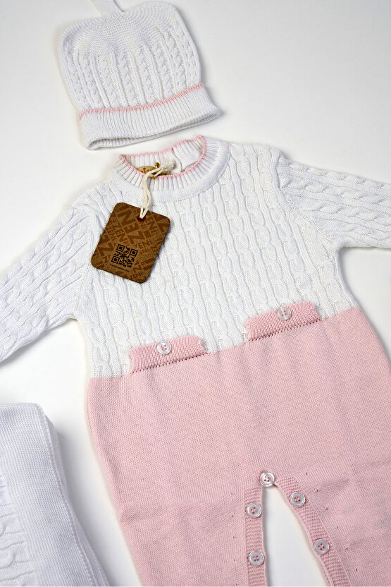 Yeni Doğan 5li Örme Triko Tulum Set (Özel Kutulu)