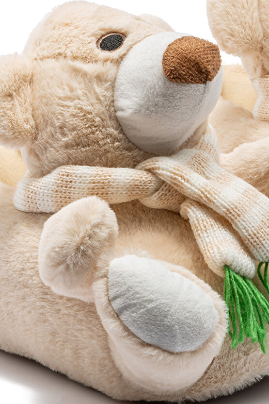 Kutup Kadın Hayvanlı Panduf Bej 3641