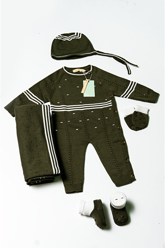 Yeni Doğan 5li Triko Tulum Set