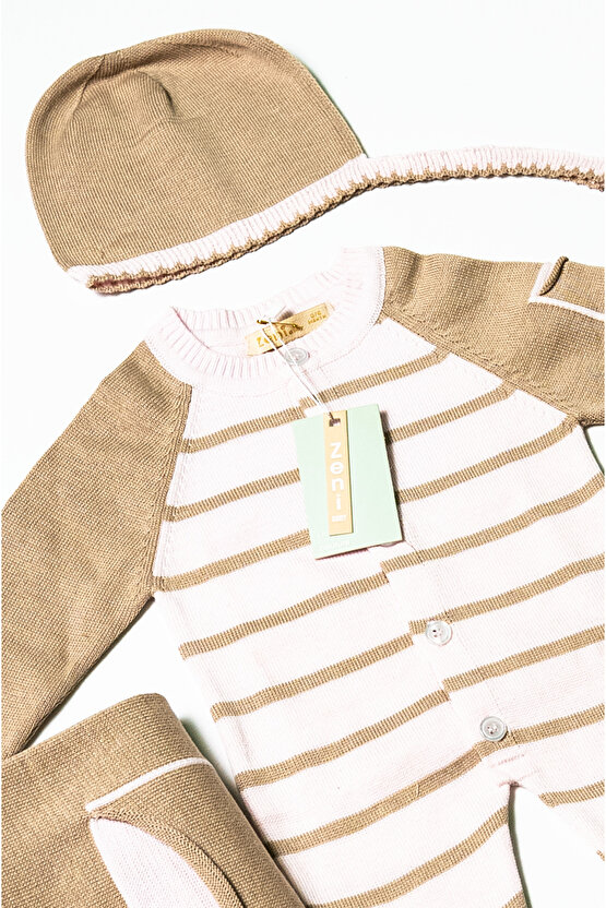 Yenidoğan 4lü Örme Triko Bebek Set