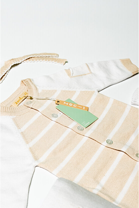 Yenidoğan 4lü Örme Triko Bebek Set