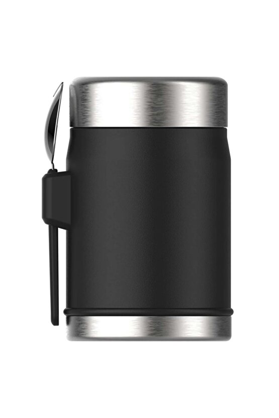 Classic Legendary Kaşıklı Yemek Termosu 0.4L Termos Kamp Matara SİYAH