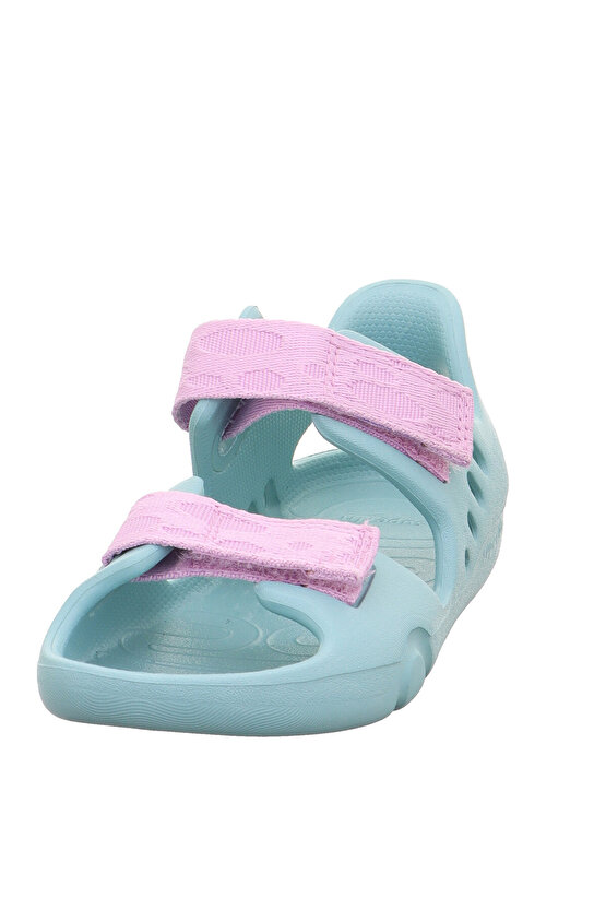 Yeşil Kız Çocuk Düz Sandalet