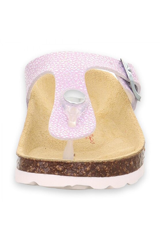 000117 Fussbettpantoffel Günlük Parmak Arası Lila Kadın Terlik