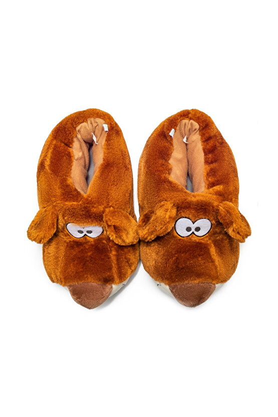 Fibert Erkek Hayvanlı Panduf Kahverengi 4045