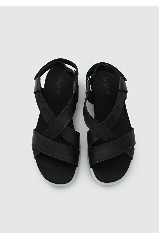 Kadın Siyah Nappa Ella Sandalet