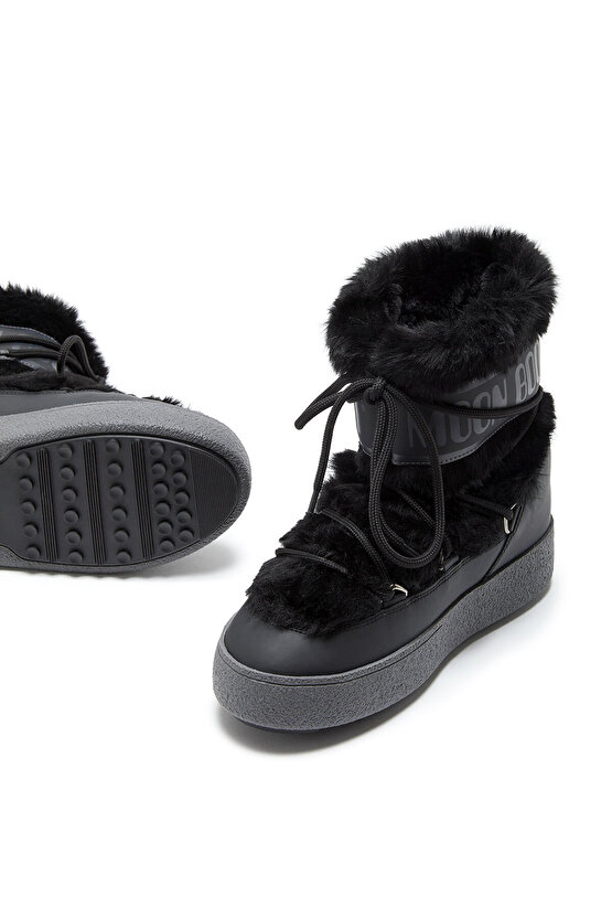 Kadın  Kız Bot (KAR) 80d2450130-n001 Ltrack Faux Fur Black
