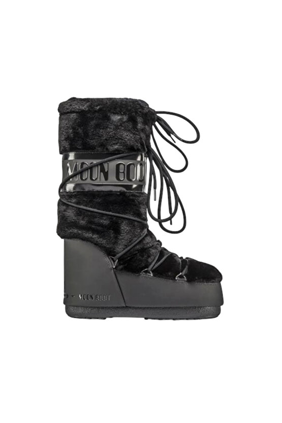 80d1408900-n001 Classic Faux Fu Kadın Siyah Kar Botu KADIN KAR BOTU