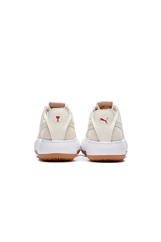 Suede Mayu AMI Deconstruct Bej Kadın Günlük Spor Ayakkabı