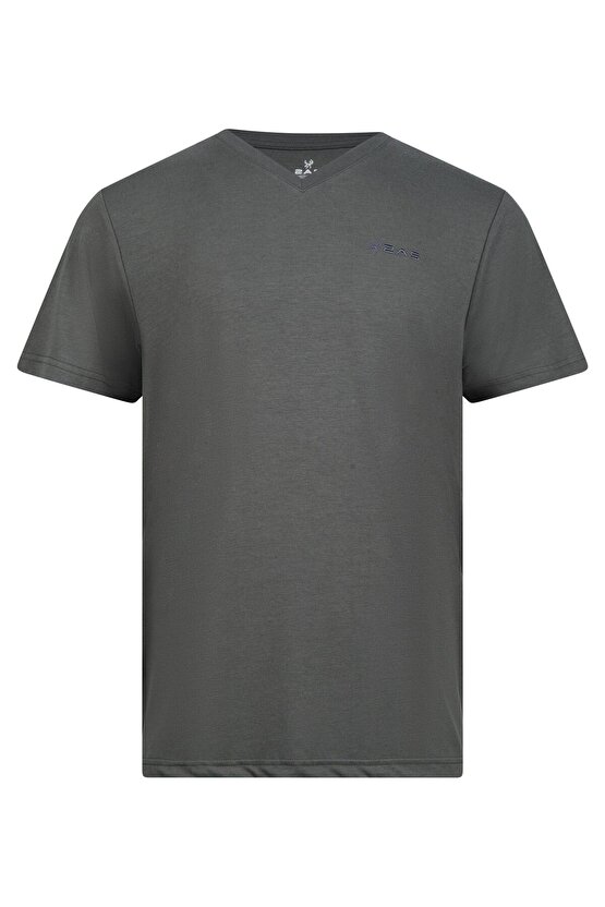 Victor Erkek Viloft V Yaka T-Shirt Antrasit