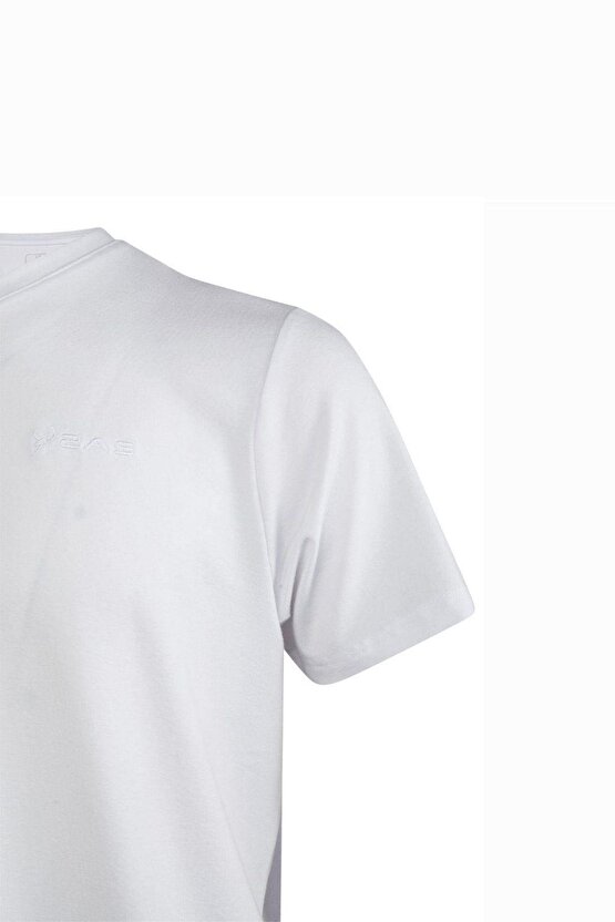 Victor Erkek Viloft V Yaka T-Shirt Beyaz