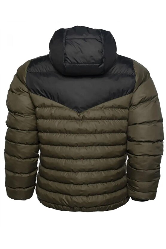 Yeşil Erkek Kapüşon Yaka Mont MNJ3233-TPG-NB