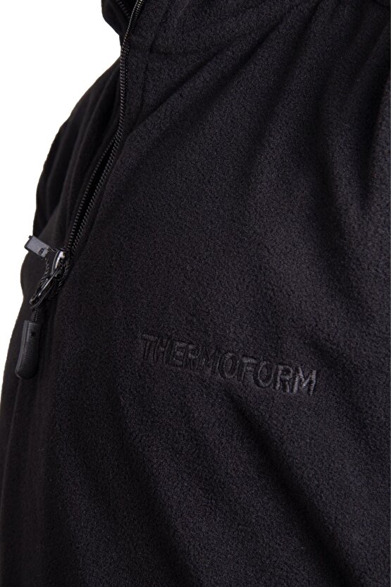 Erkek Termal Polar Kazak - Taksim Siyah