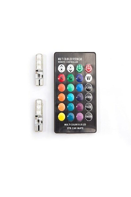 T10 Rgb Kumandalı Park Ampulleri Modlu