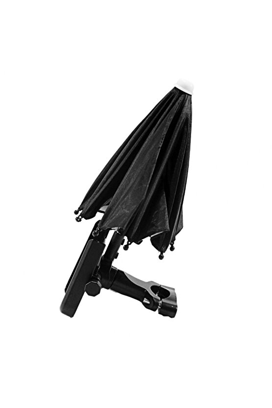 Siyah Gidon Bağlantılı Şemsiyeli Ayarlı Telefon Tutucu Aliminyum A+++ Kalite