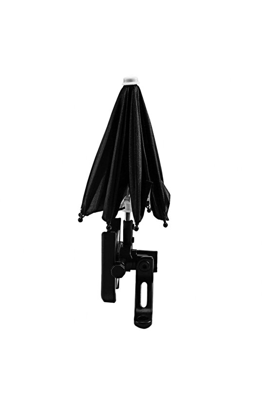 Siyah Ayna Bağlantılı Şemsiyeli Ayarlı Telefon Tutucu Aliminyum A+++ Kalite