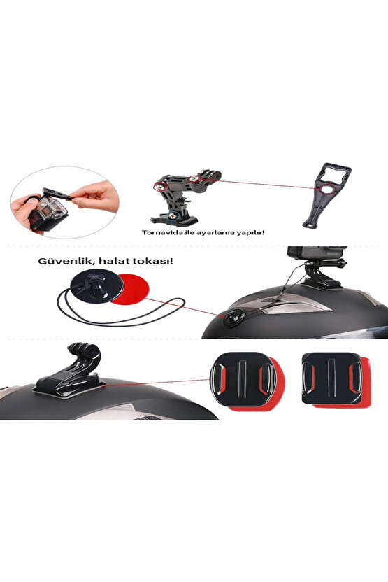 XT91 KASK TELEFON VE AKSİYON KAMERA TUTUCU