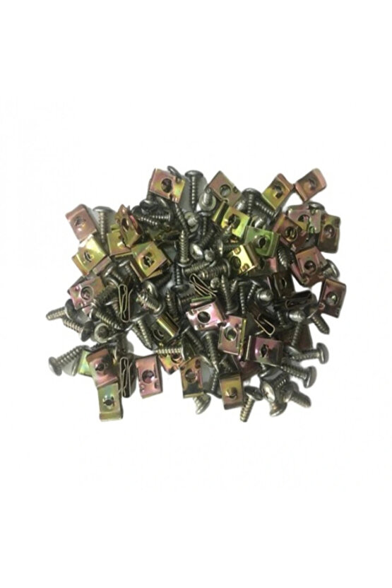 Motosiklet Kaporta Klipsi Metal Üniversal (25Li Paket) Siyah