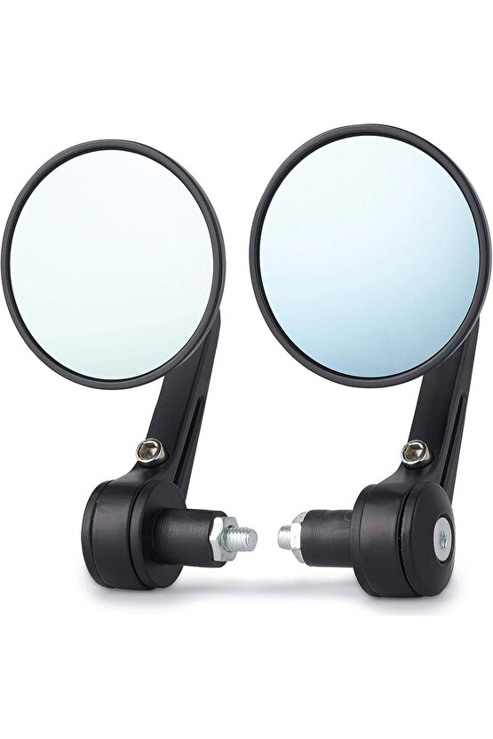 Modifiye Gidon Bağlantılı Oval Ayna Tk Siyah Cafe Racer