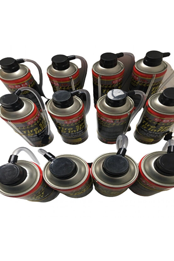 Araç Oto Motosiklet Lastik Onarıcı Tamir Edici Şişirici Sprey Lastik Tamir Kiti 400ML 12Lİ