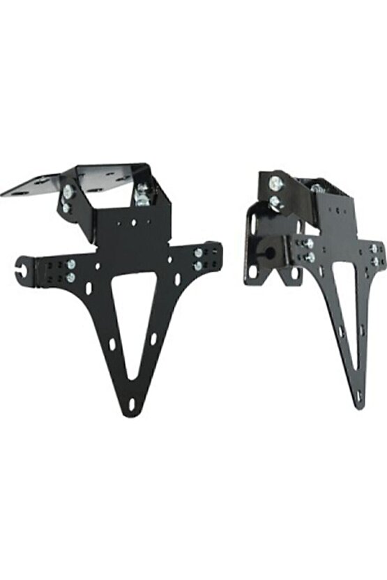 Universal Motosiklet Katlanır Plakalık Sinyal Bağlantılı Siyah Supermoto