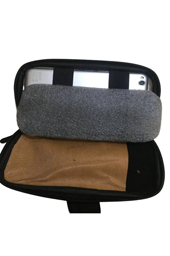 Siyah Su Geçirmez Kol Bağlantılı Lastikli Ayarlı Telefon Tutucu