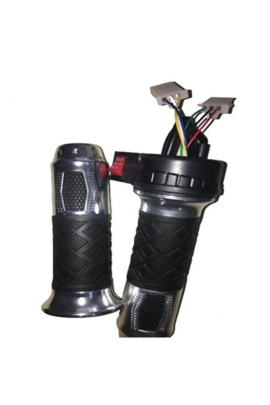 E-bike Gaz Kolu 875 Komple 3 Vites Aliminyum Elcikli Gri