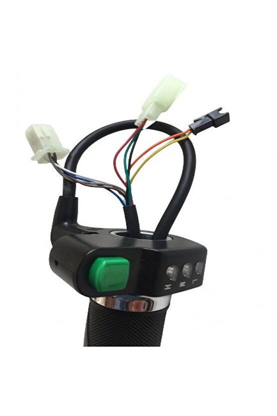 E-bike Vitesli Gaz Kolu 232 Yeşil Düğme 3 Işık