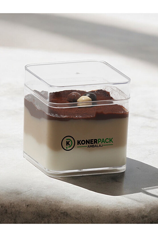 Plastik Magnolya Tatlı Kasesi 250cc - 6 Adet Kap-Kapak Takım