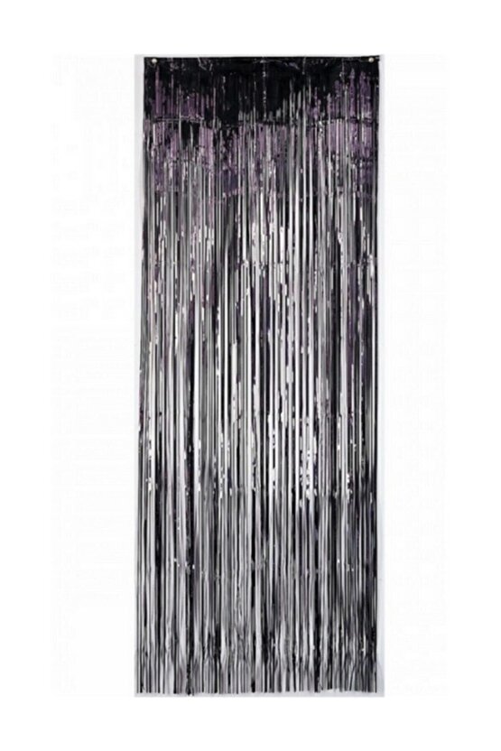 Parti Kutlama Arka Fon Kapı Perdesi - Metalize (90x240cm) Renk Siyah