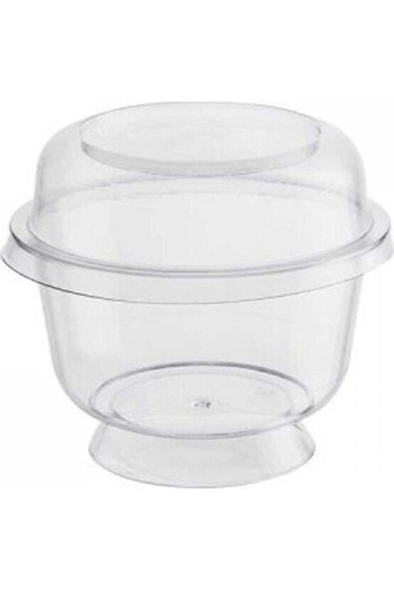 Ayaklı Tatlı Ve Sunum Kasesi Kapak 200 Ml Ps - Paket ( 25 Ad )