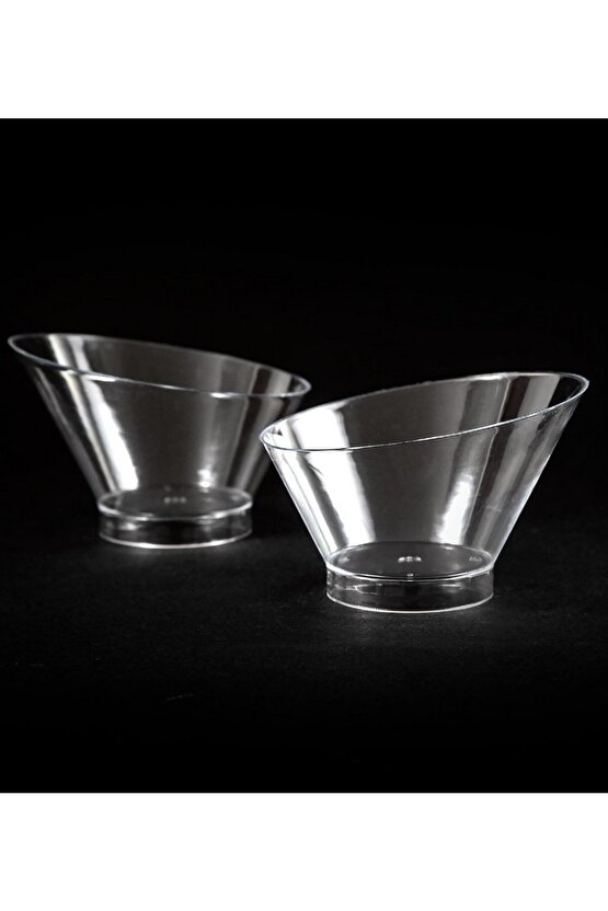 Plastik Oval Tatlı Kabı Kasesi 220cc 15 Adet