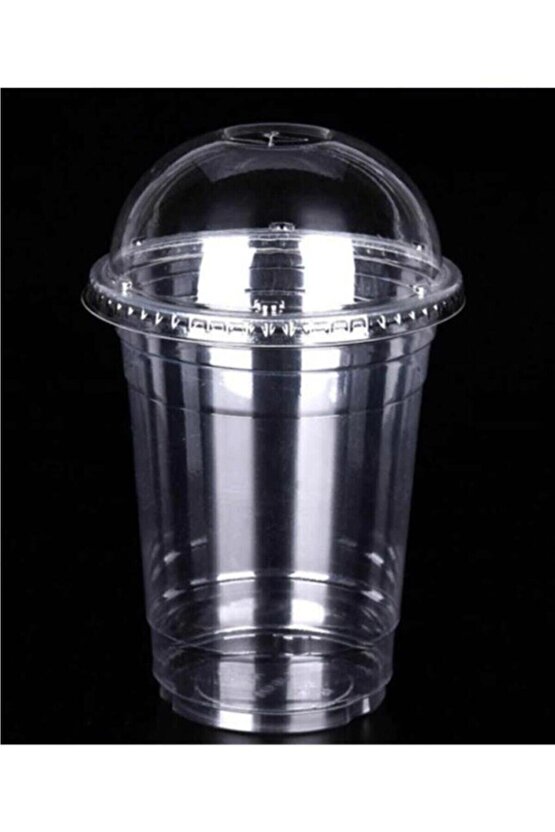 400 Cc Plastik Milkshake Bardak + Kapak 50 Adet