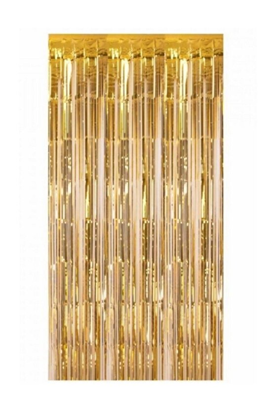 Parti Kutlama Arka Fon Kapı Perdesi Metalize 90x240cm Renk Gold
