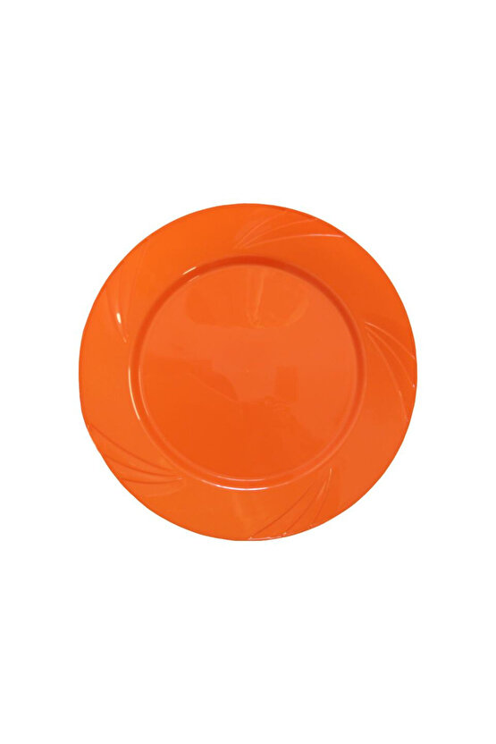 Plastik Tabak Sert 26cm (6 Adet) Turuncu