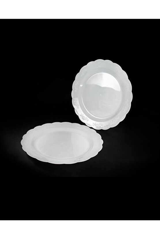 Plastik Tabak Ps 26cm - 6 Adet (1 Paket) Beyaz