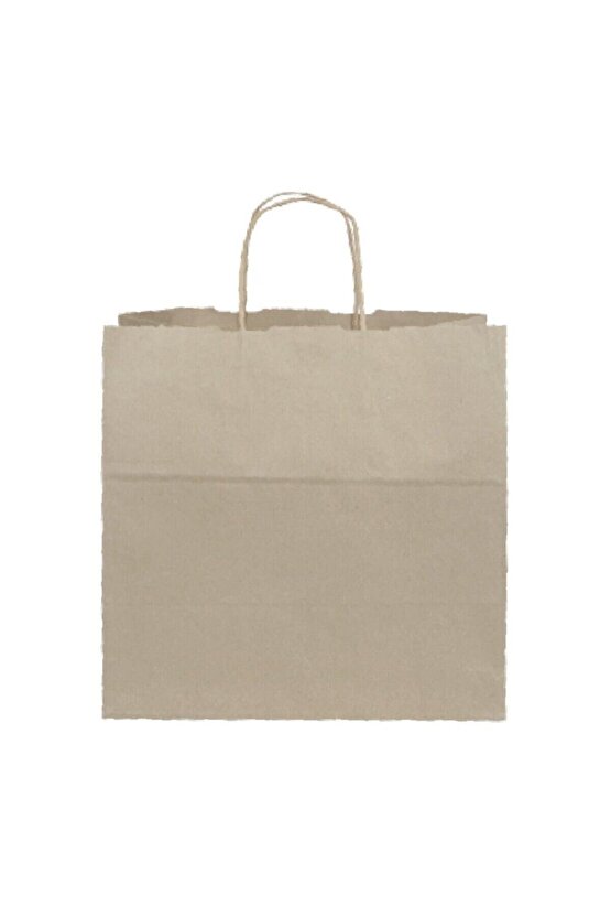 Burgu Sap Kraft Çanta 38x36x25 cm 50 Adet