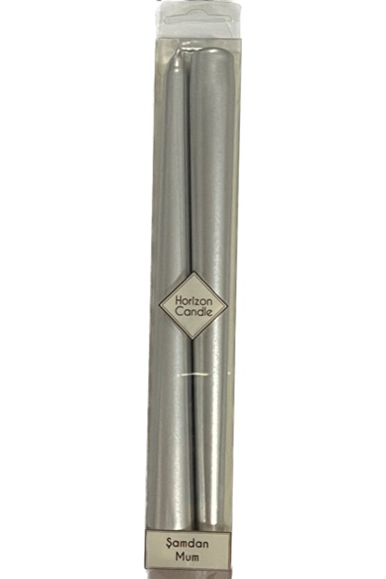 Gümüş Şamdan Mum 2li