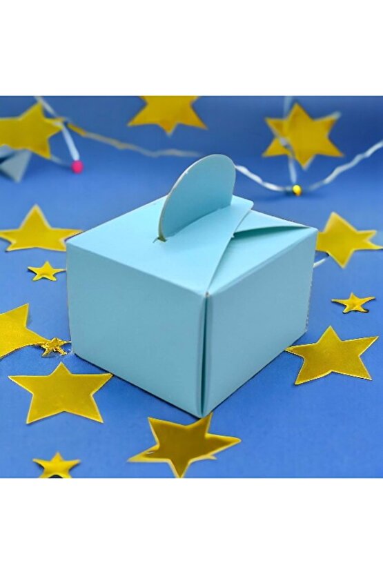 Lokum Kutusu - Küp - Mavi 50li