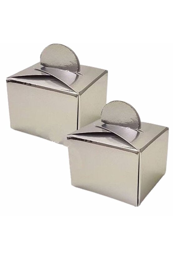 Lokum Kutusu Gold Renk Kare 50 Adet 4x5 Cm