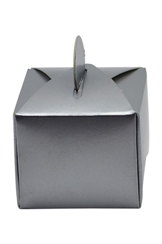 Gümüş (gri) Renk Lokum Kutusu 50 Adet